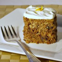 Parsnip cake with Orange Infused Whipped Cream