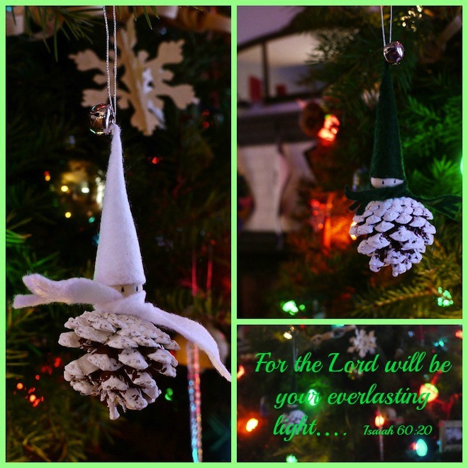 Pinecone elf ornament@learningandyearning