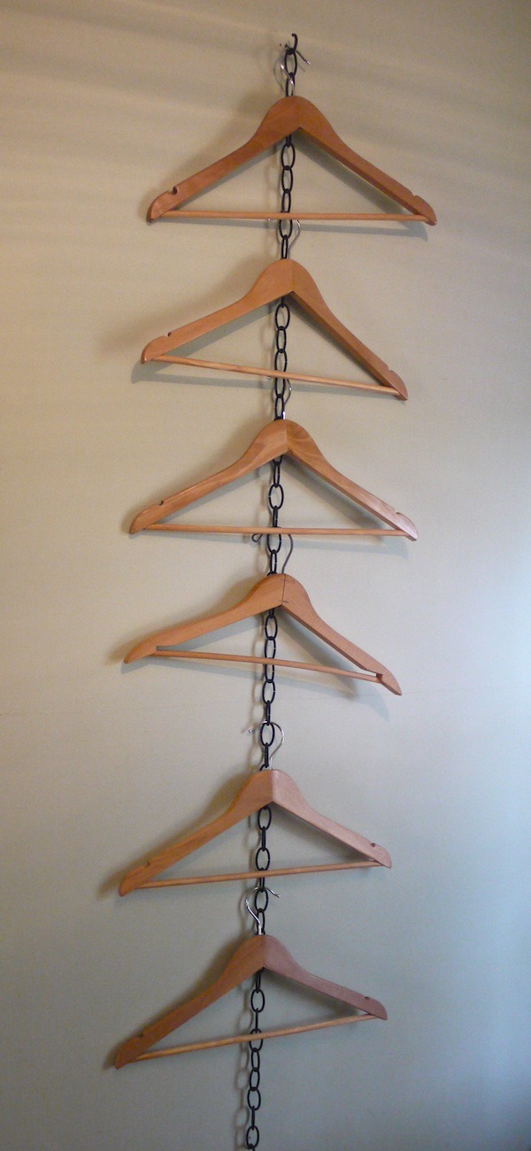 Cottage living: How to hang clothes when there's no closet. @learningandyearning