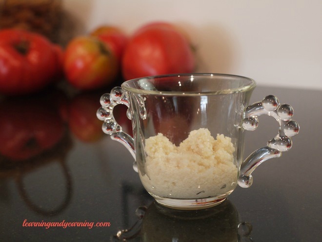 Homemade lacto-fermented horseradish 