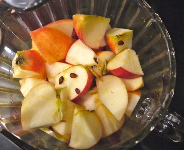 apples cut up to make vinegar