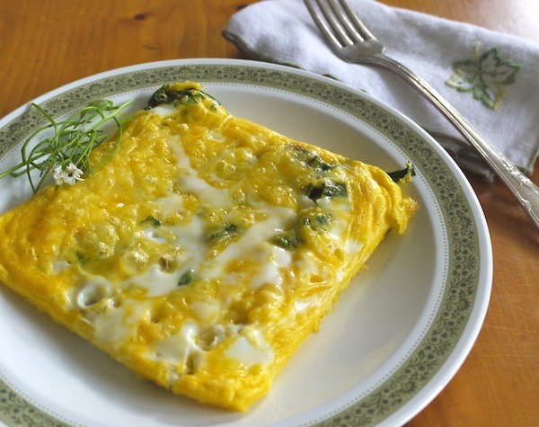 Foraging at its finest! Ramp and garlic mustard frittata