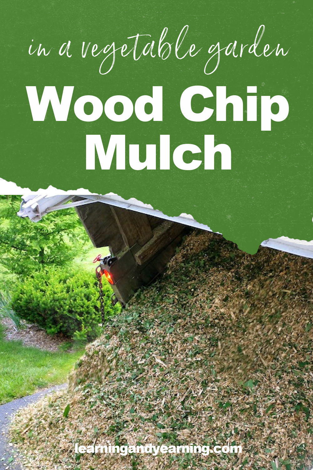 Wood chip mulch - perfect for growing beds to enrich soil, recycle waste