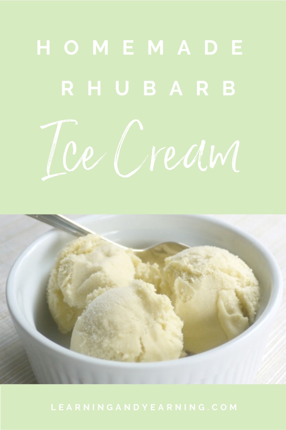 Homemade rhubarb ice cream!