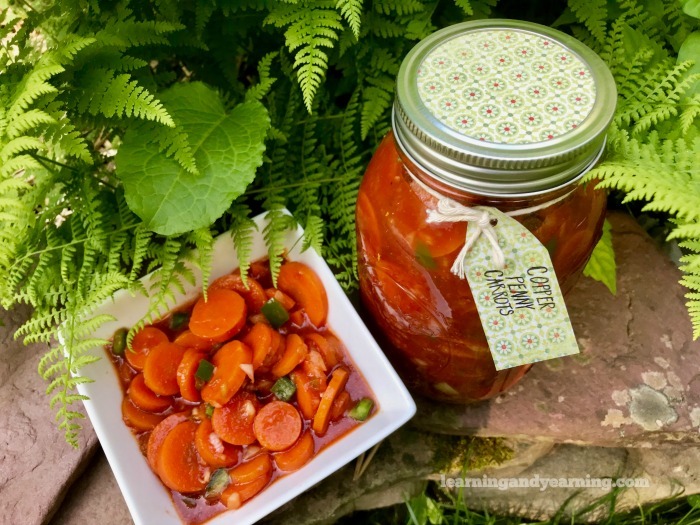 copper penny carrots made with precise food ingredients