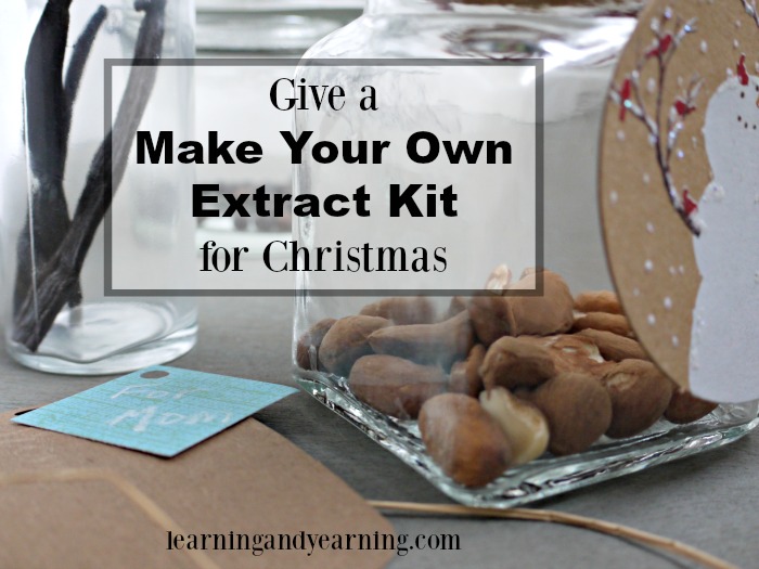 A great idea for gift giving is to make an extract kit for the cook on your list. Think vanilla, almond, chocolate, and more!