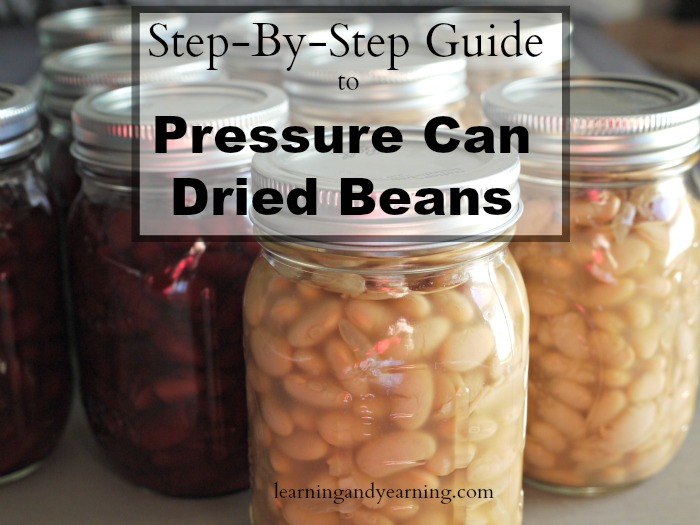 Learn to pressure can dried beans (legumes) with this step-by-step guide, so that you have them available for a quick meal!