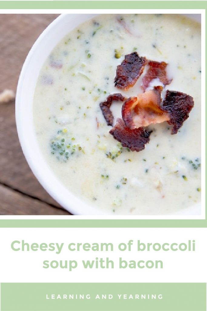 Broccoli soup with bacon recipe!