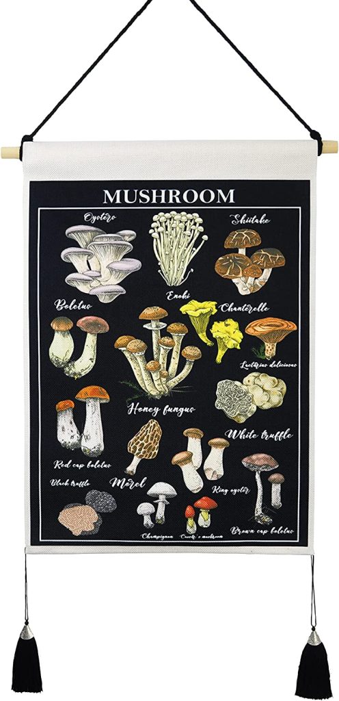 mushroom tapestry wall hanging