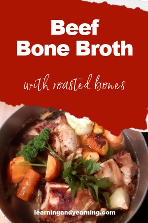 beef bone broth with roasted bones