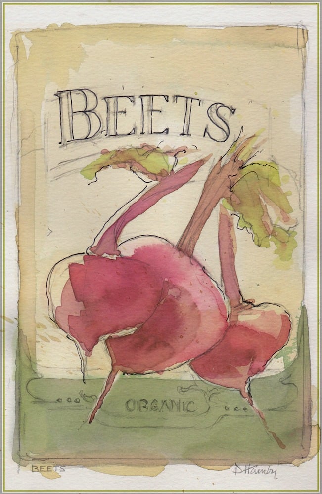 watercolor beets